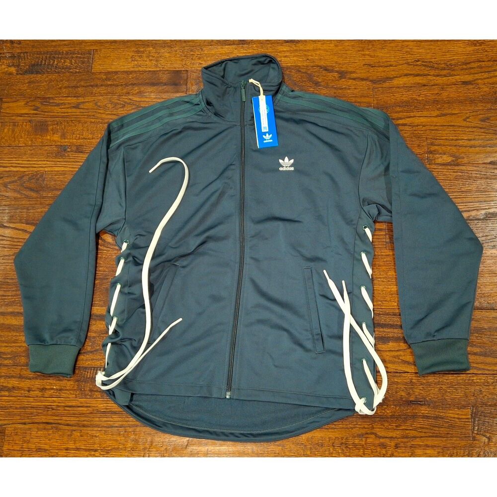 NWT Adidas Orginals Laced Track Top Jacket Green HK5073 Womens Small